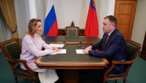 Губернатор Кузбасса Илья Середюк провел рабочую встречу с Уполномоченным при Президенте РФ по правам ребенка Марией Львовой-Беловой 